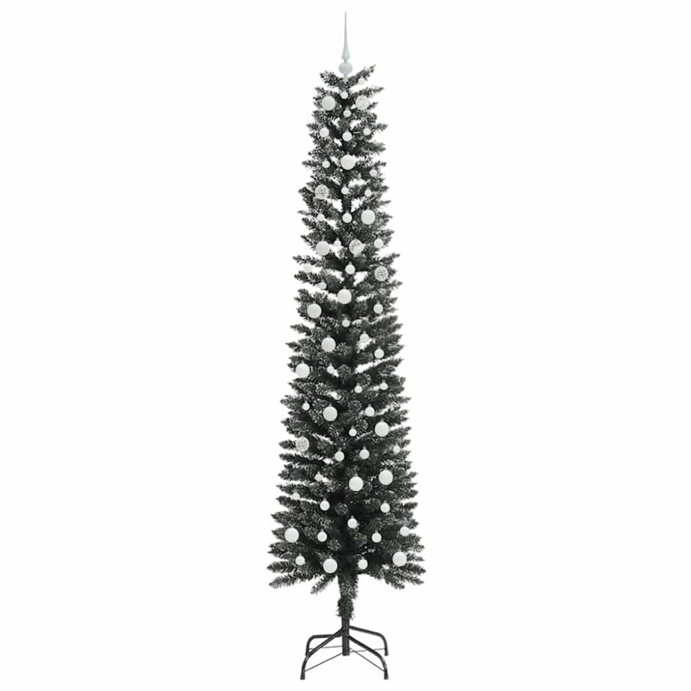 Produktbild för Konstgjord julgran Grön 240 cm PVC och Plast och Stål