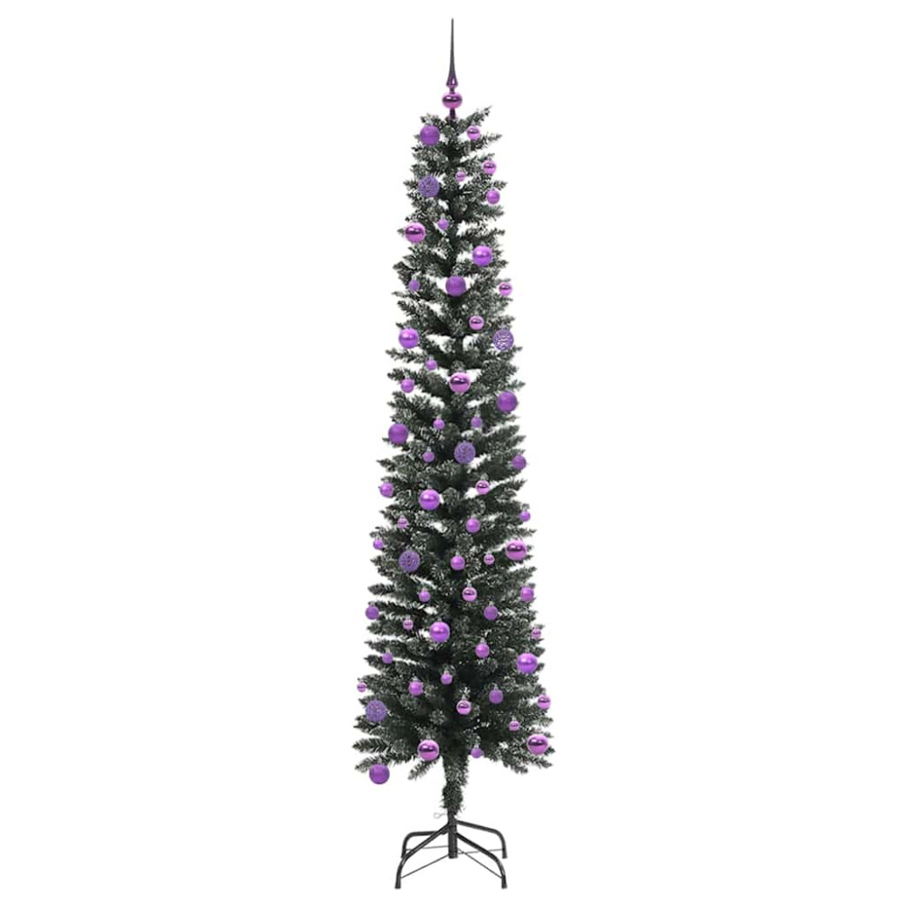 Produktbild för Konstgjord julgran Grön 240 cm PVC och Plast och Stål