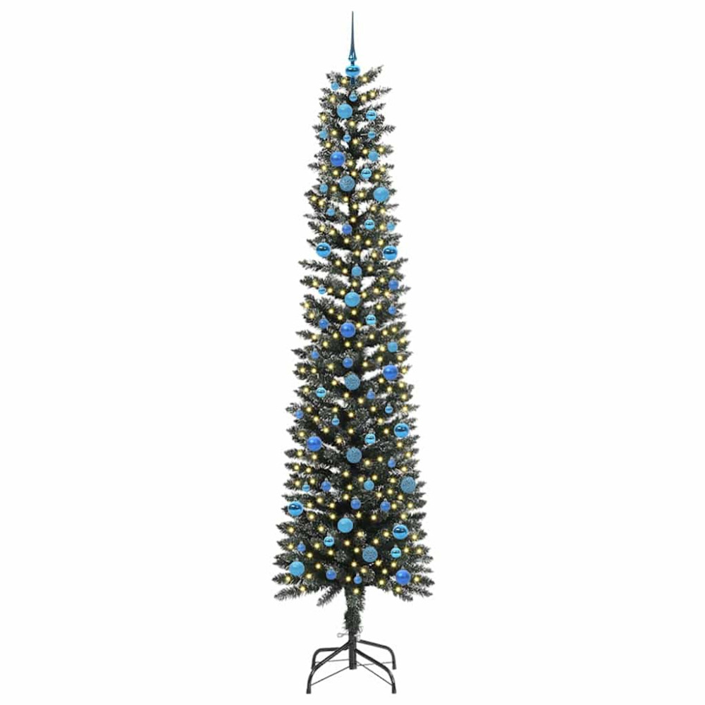 Produktbild för Konstgjord julgran Grön 240 cm PVC och Plast och Stål