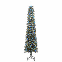 Produktbild för Konstgjord julgran Grön 240 cm PVC och Plast och Stål
