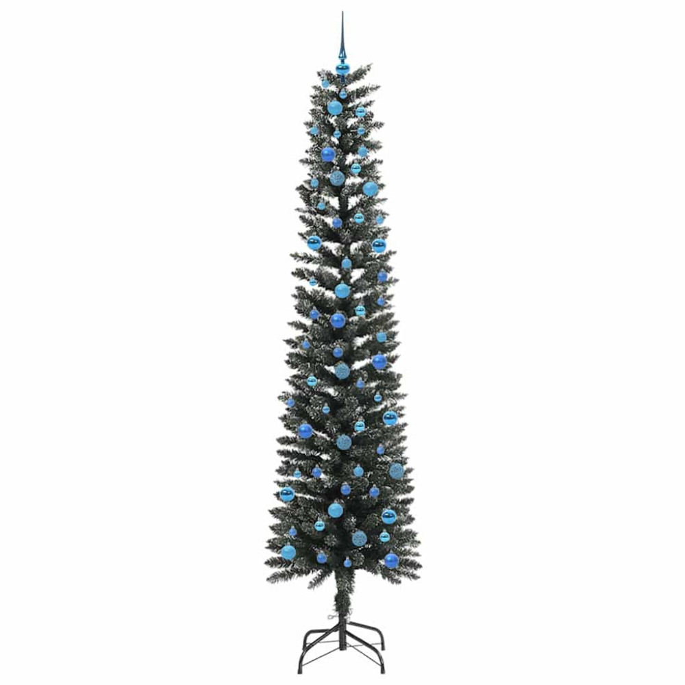 Produktbild för Konstgjord julgran Grön 240 cm PVC och Plast och Stål