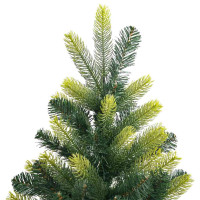 Produktbild för Konstgjort Fällbart Julträd 150 LEDs Grön 150 cm PVC och PE