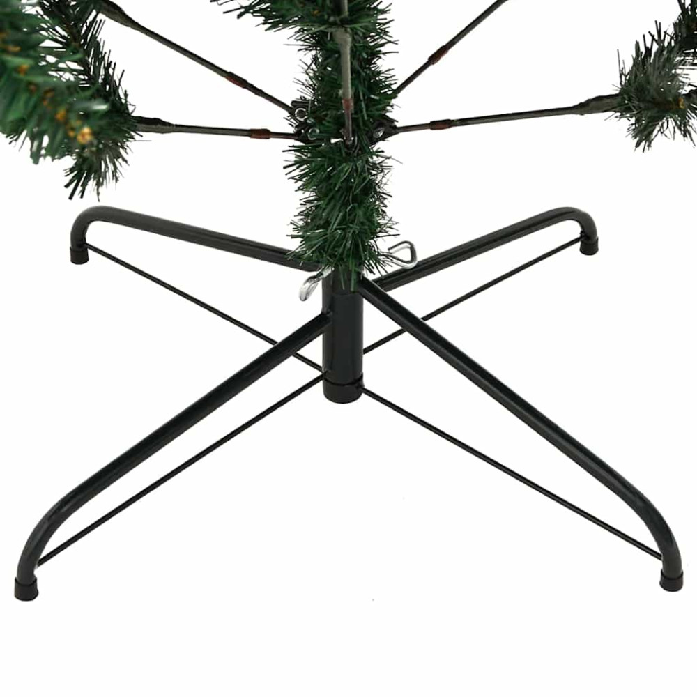 Produktbild för Konstigt hinged julgran 300 LEDs Grön 210 cm PVC och PE
