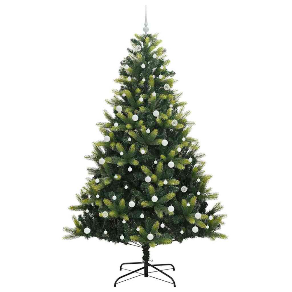 Produktbild för Konstigt hinged julgran 300 LEDs Grön 240 cm PVC och PE