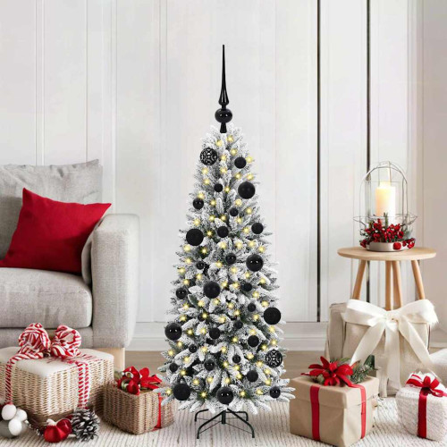 vidaXL Konstgjord julgran Vit 120 cm PVC, Plast, Stål och PE