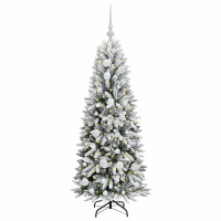Produktbild för Konstgjord julgran Vit 120 cm PVC, Plast, Stål och PE