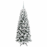 Produktbild för Konstgjord julgran Vit 120 cm PVC, Plast, Stål och PE