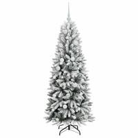 Produktbild för Konstgjord julgran Vit 150 cm PVC, Plast, Stål och PE