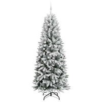 Produktbild för Konstgjord julgran Vit 240 cm PVC, Plast, Stål och PE