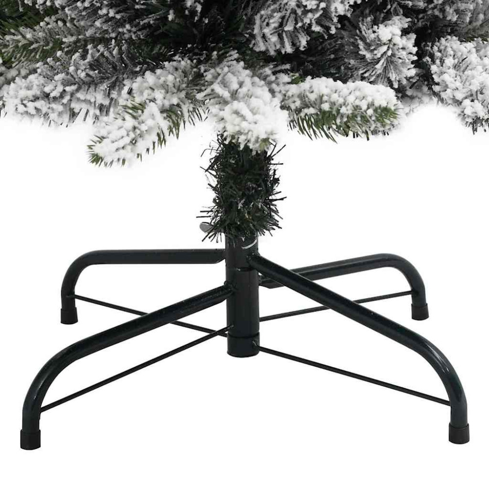 Produktbild för Konstgjord julgran Vit 120 cm PVC och Metall och Plast