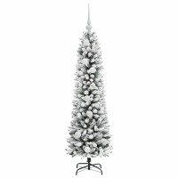 Produktbild för Konstgjord julgran Vit 120 cm PVC och Metall och Plast