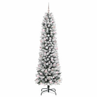 Produktbild för Konstgjord julgran Vit 240 cm PVC och Metall och Plast