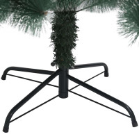 Produktbild för Konstgjord Förbelyst Julgran med Kula Set Grön 120 cm PET