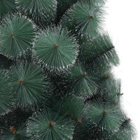 Produktbild för Konstgjord förbelyst julgran med bollar Grön 120 cm PET
