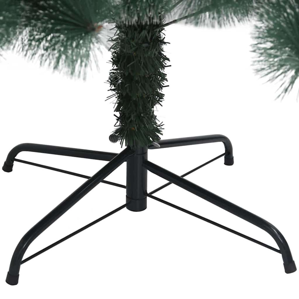 Produktbild för Konstgjord förbelyst julgran med kulset Grön 120 cm PET