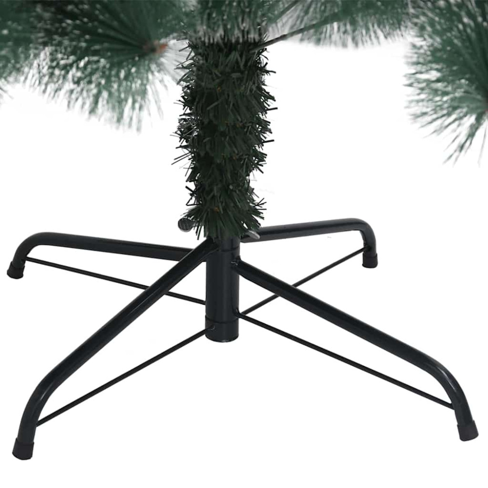 Produktbild för Konstgjord förbelyst julgran med bollar Grön 210 cm PET