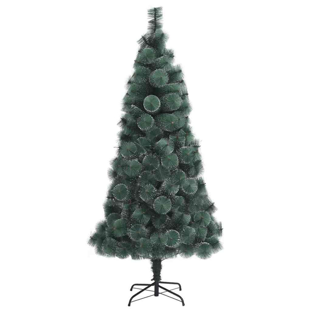 Produktbild för Konstgjord förbelyst julgran med bollsats Grön 240 cm PET