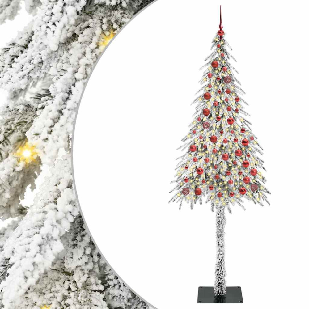 Produktbild för Julgran med 300 LED-lampor med stativ Vit 210 cm PE och Stål