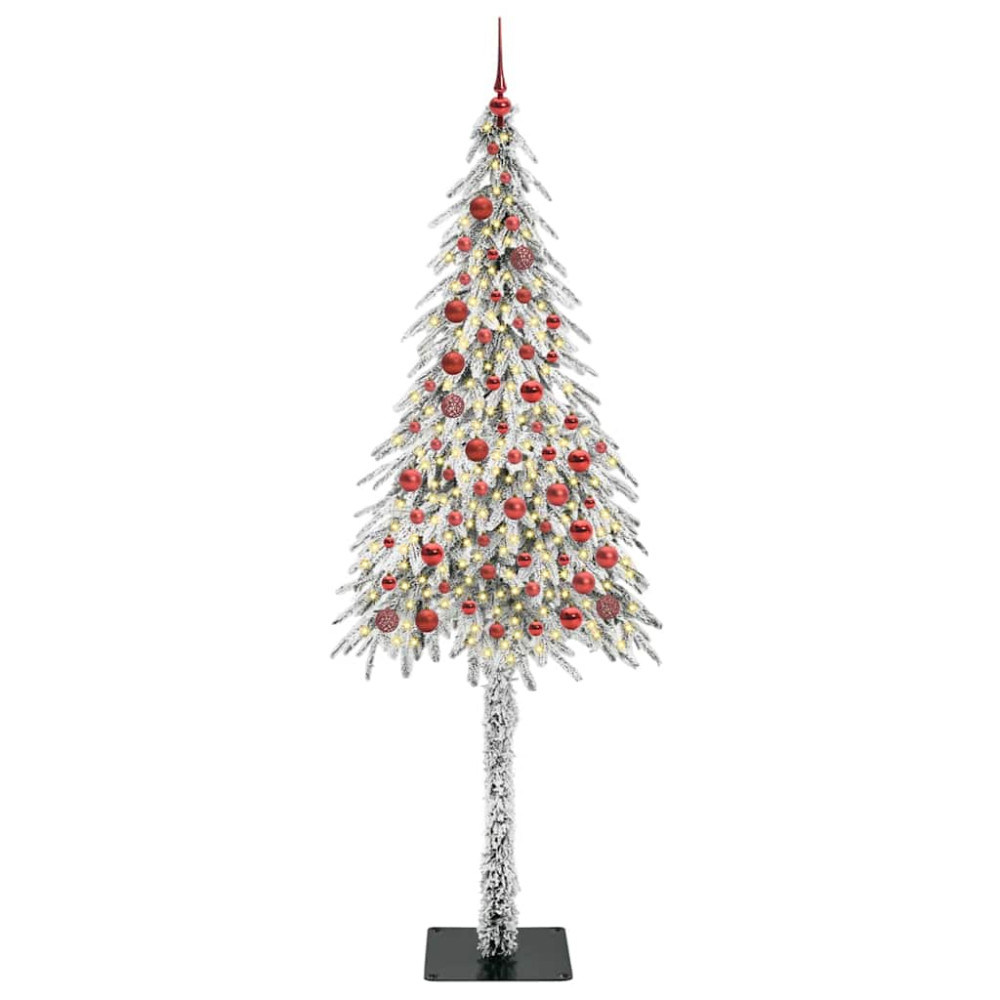 Produktbild för Julgran med 300 LED-lampor med stativ Vit 210 cm PE och Stål