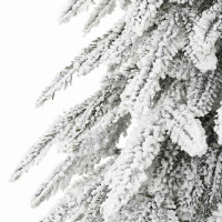 Produktbild för Julgran med 300 LED-lampor med stativ Vit 210 cm PE och Stål