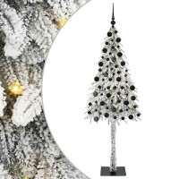 Produktbild för Julgran med 300 LED-lampor med stativ Vit 210 cm PE och Stål