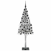 Produktbild för Julgran med 300 LED-lampor med stativ Vit 210 cm PE och Stål