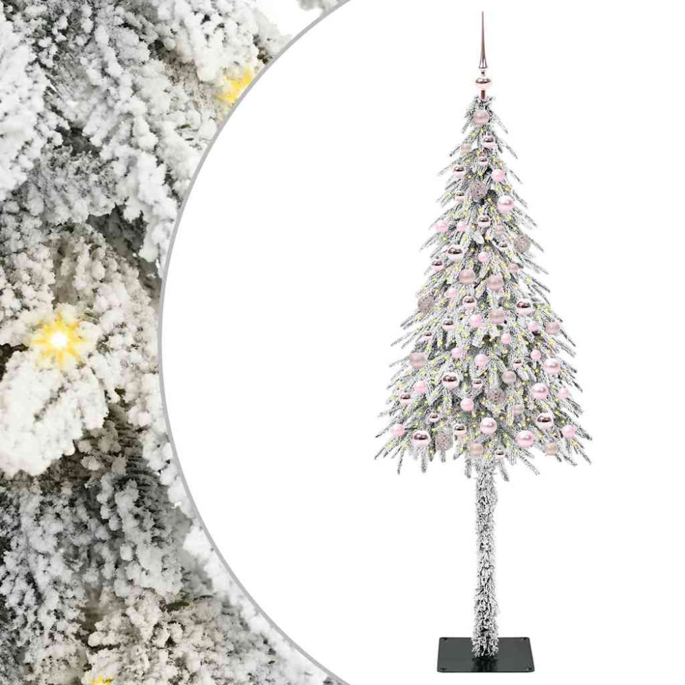 Produktbild för Julgran med 300 LED-lampor med stativ Vit 210 cm PE och Stål