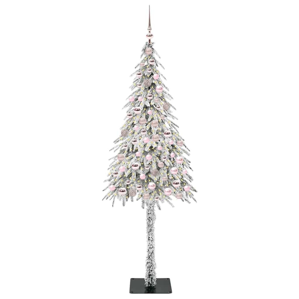 Produktbild för Julgran med 300 LED-lampor med stativ Vit 210 cm PE och Stål