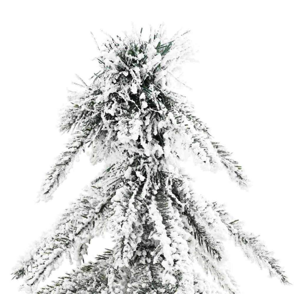 Produktbild för Julgran med 300 LED-lampor med stativ Vit 210 cm PE och Stål