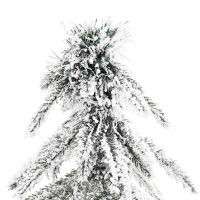 Produktbild för Julgran med 300 LED-lampor med stativ Vit 210 cm PE och Stål