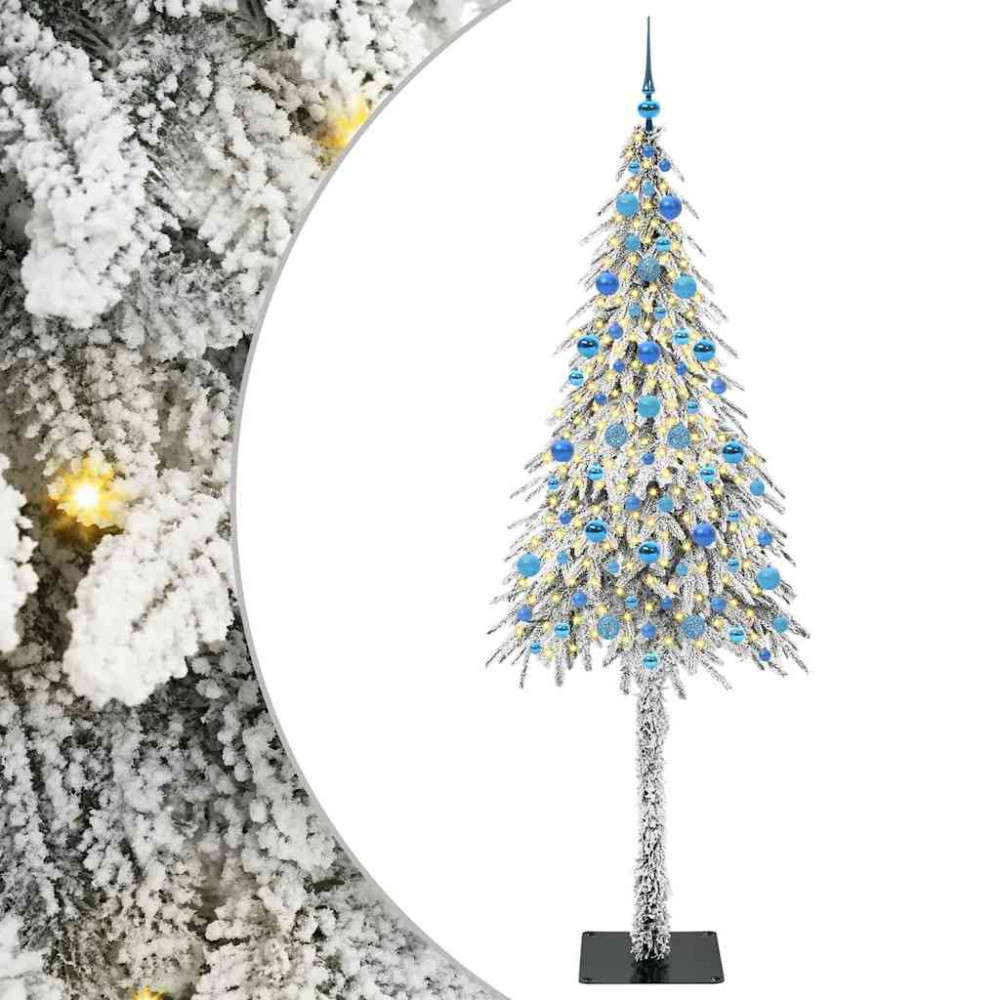 Produktbild för Julgran med 300 LED-lampor med stativ Vit 210 cm PE och Stål