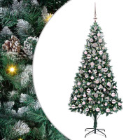 Produktbild för Konstgjord julgran Grön 210 cm PVC och Stål och Plast