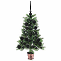 Produktbild för Julgran med 150 LED-lampor med stativ Grön 65 cm PE