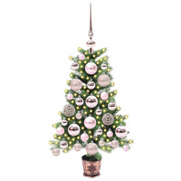Produktbild för Julgran med 150 LED-lampor med stativ Grön 65 cm PE
