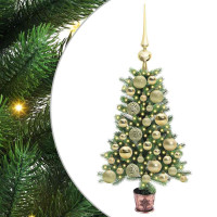Produktbild för Julgran med 150 LED-lampor med stativ Grön 65 cm PE