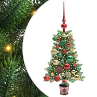 Produktbild för Julgran med 150 LED-lampor med stativ Grön 65 cm PE