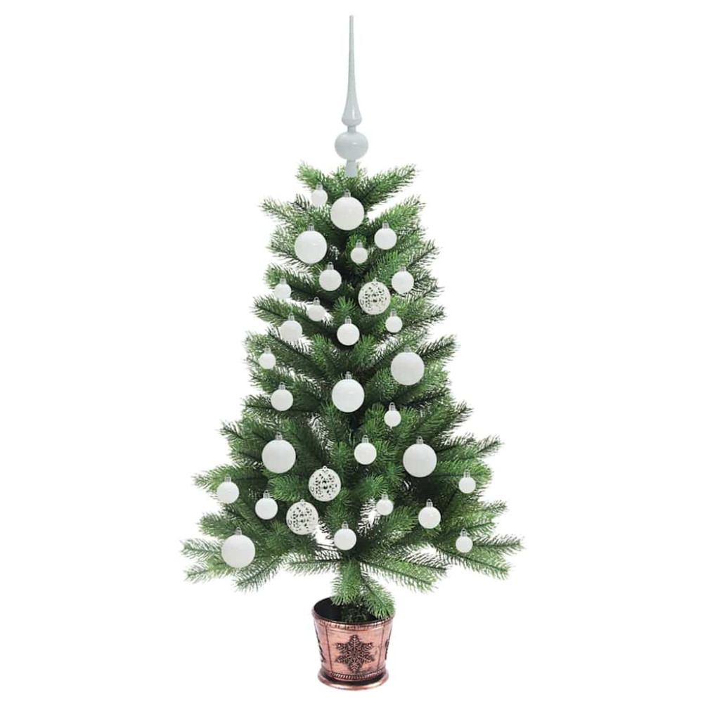 Produktbild för Julgran med 150 LED-lampor med stativ Grön 90 cm PE