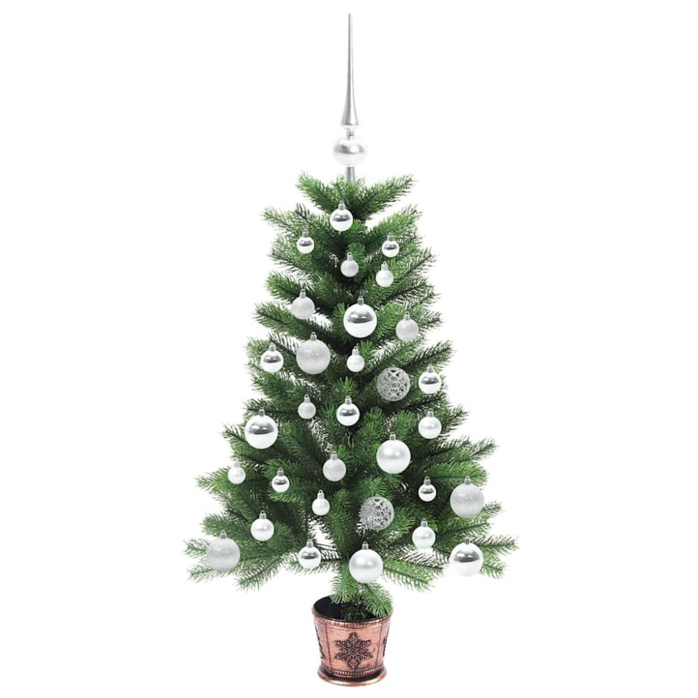 Produktbild för Julgran med 150 LED-lampor med stativ Grön 90 cm PE