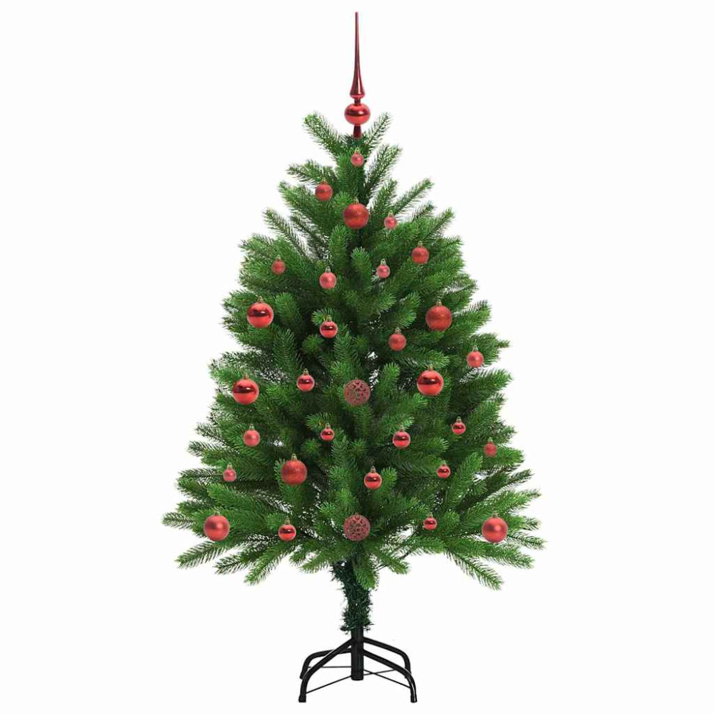 Produktbild för Julgran med 150 LED-lampor med stativ Grön 120 cm PE