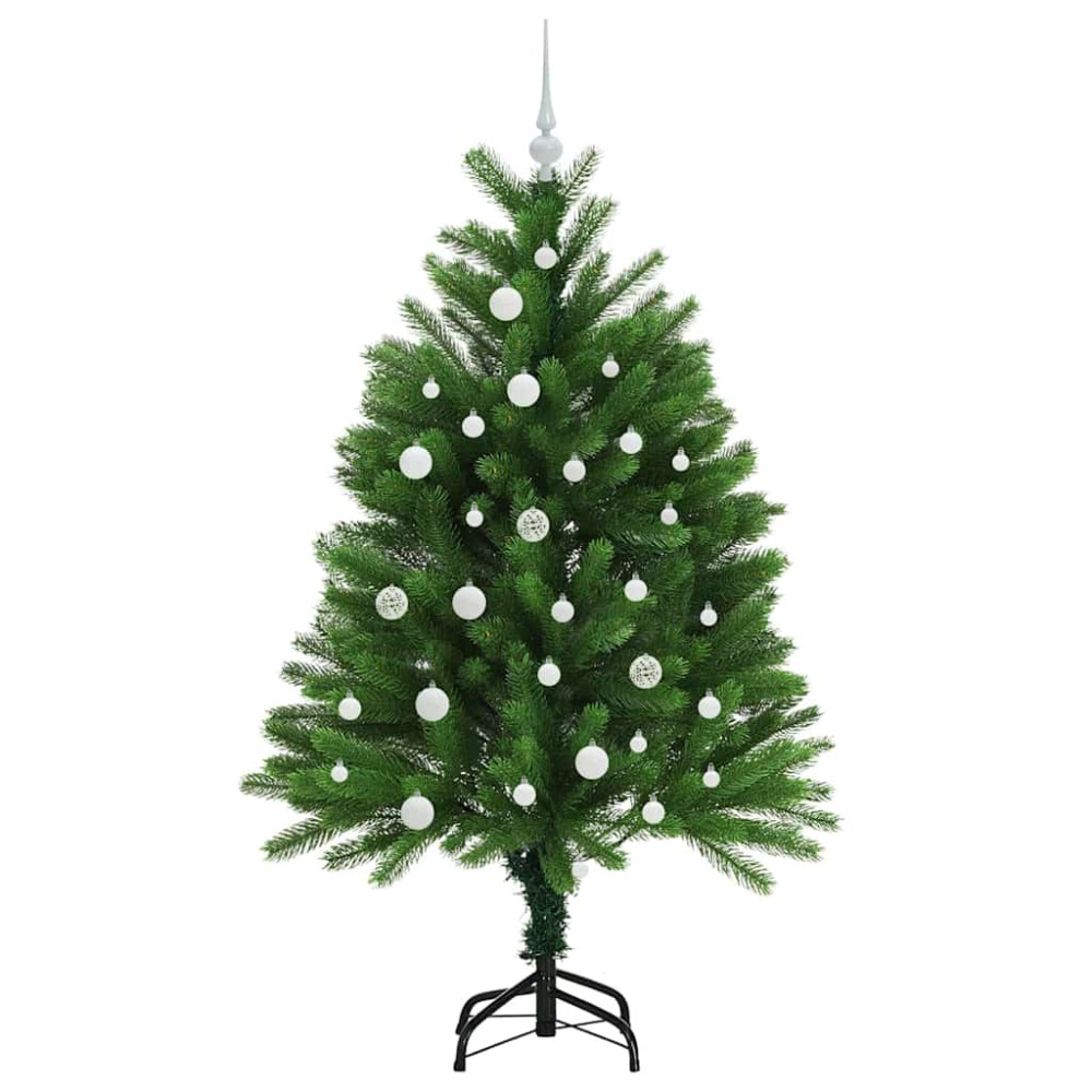 Produktbild för Julgran med 150 LED-lampor med stativ Grön 120 cm PE
