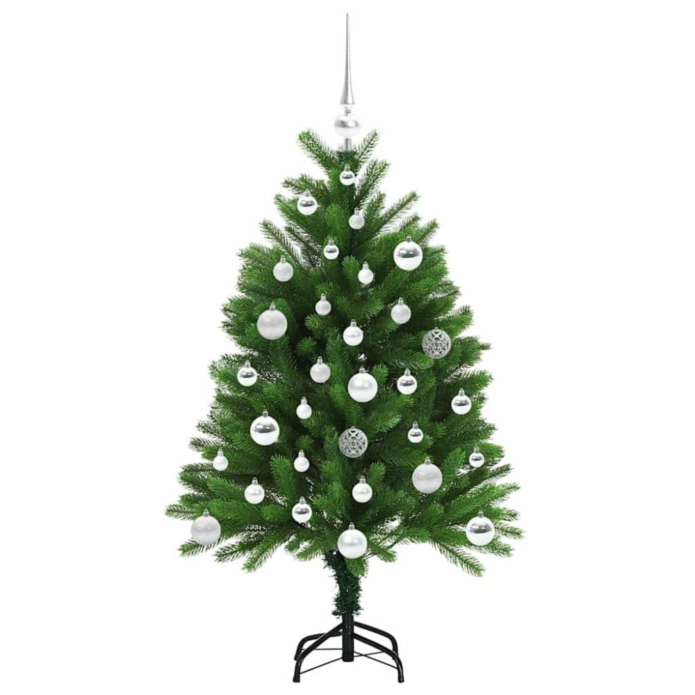 Produktbild för Julgran med 150 LED-lampor med stativ Grön 120 cm PE