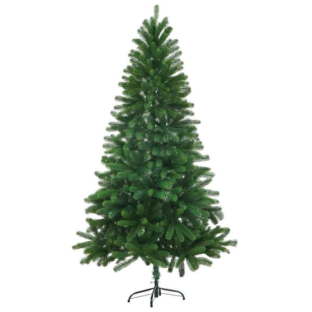 Produktbild för Julgran med 150 LED-lampor med stativ Grön 150 cm PE