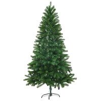 Produktbild för Julgran med 150 LED-lampor med stativ Grön 150 cm PE