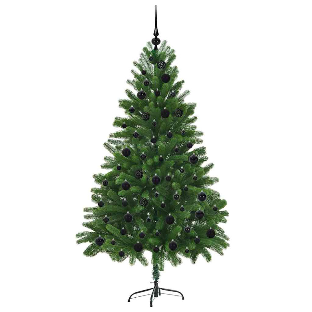 Produktbild för Julgran med 300 LED-lampor med stativ Grön 180 cm PE