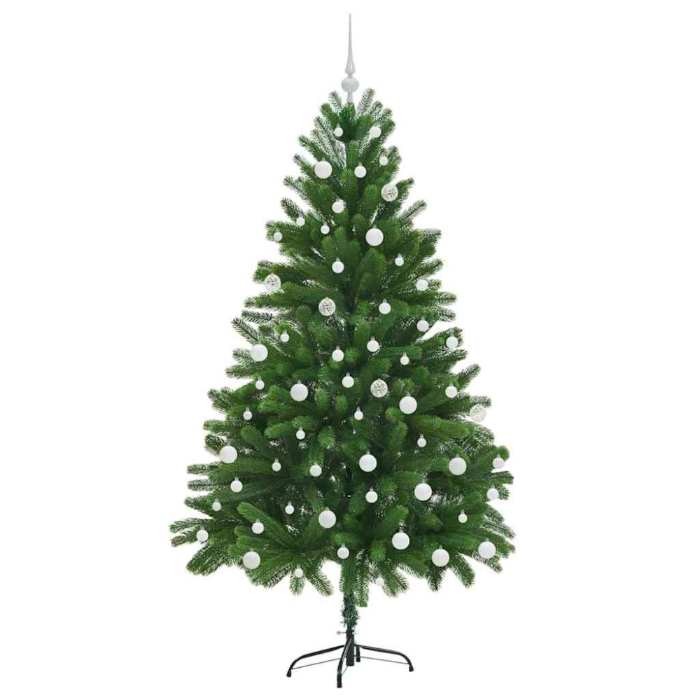 Produktbild för Julgran med 300 LED-lampor med stativ Grön 180 cm PE