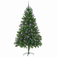 Produktbild för Julgran med 300 LED-lampor med stativ Grön 180 cm PE