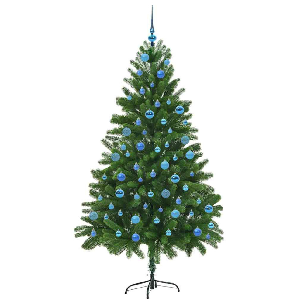 Produktbild för Julgran med 300 LED-lampor med stativ Grön 180 cm PE