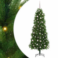 Produktbild för Julgran med 300 LED-lampor med stativ Grön 240 cm PE