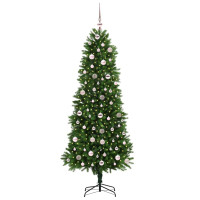 Produktbild för Julgran med 300 LED-lampor med stativ Grön 240 cm PE