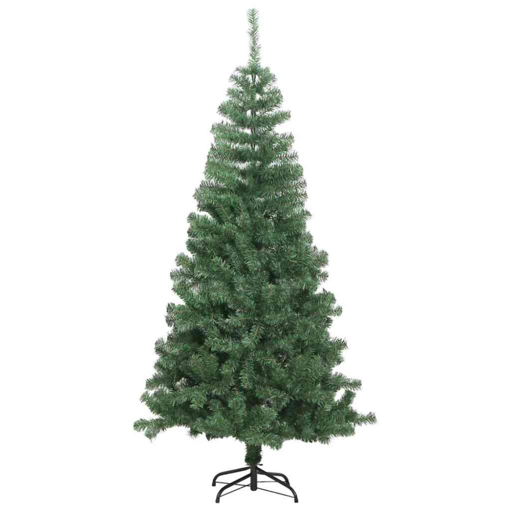 Produktbild för Julgran med 150 LED-lampor med stativ Grön 120 cm PVC
